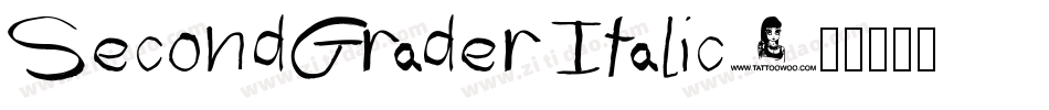 SecondGrader Italic字体转换